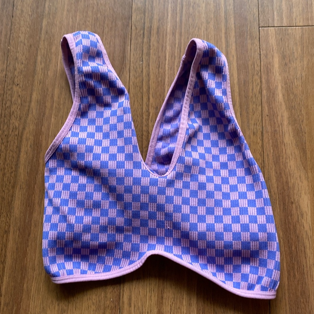 Pink & Purple Checkered Top